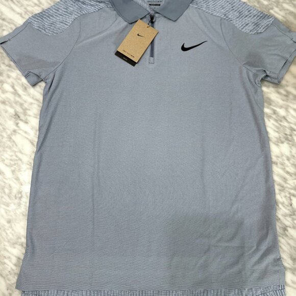 Nike Court Slam Advantage ADV Tennis Polo Jersey Mens Medium Blue FD5244 440 - Picture 9 of 14